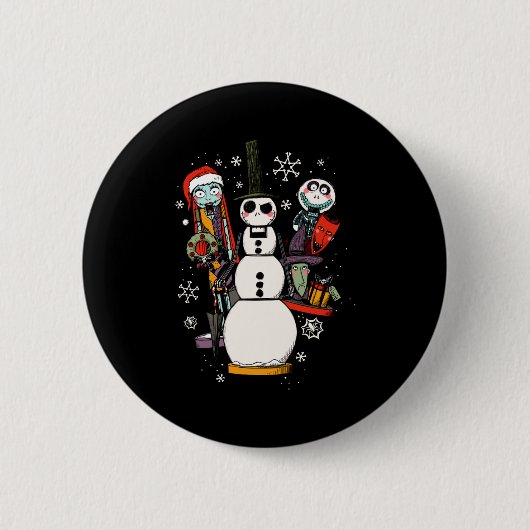 Before Christmas Nutcracker Trio  Ronde Button 5,7 Cm (Voorkant)
