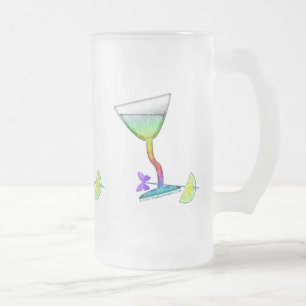 BEFROREN PUL - VLINDER MARTINI MATGLAS BIERPUL