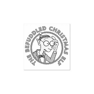 Befuddled Elf Wood Art Stamp Rubberstempel