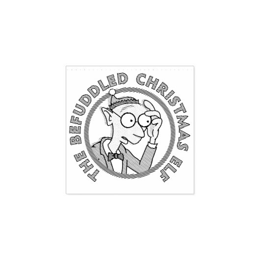 Befuddled Elf Wood Art Stamp Rubberstempel (Afrduk)