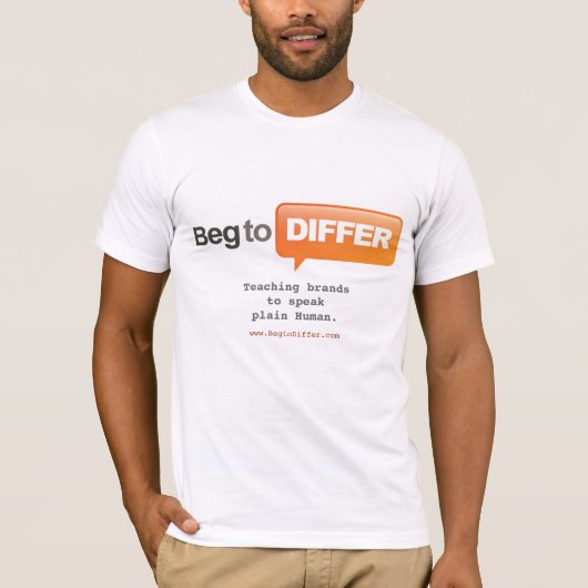 Beg tot differ t-shirt (Voorkant)