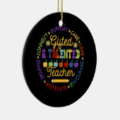 begaafde en getalenteerde leraar waardering week t keramisch ornament (Rechts)