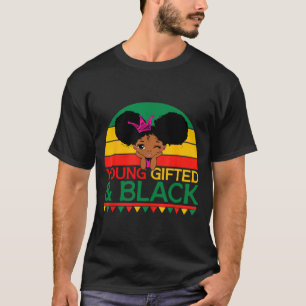 Begaafde Jonge Zwarte Dashiki Afrikaanse Trots Ges T-shirt