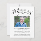 Begeleiant script begrafenis bedankkaart (Voorkant)