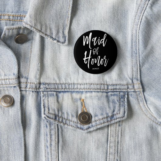Begeleidend | Script Style Custom Wedding Ronde Button 5,7 Cm (In situ)