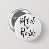 Begeleidend | Script Style Custom Wedding Ronde Button 5,7 Cm (Voorkant /achterkant)