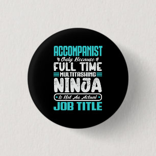 Begeleider Functie - Grappige Instrumentalist Ronde Button 3,2 Cm