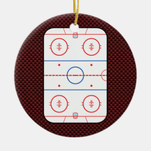 Begeleider Hockeywedstrijd IJsbaan Diagram Keramisch Ornament