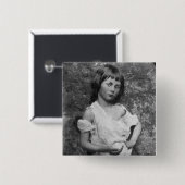 Beggar Maid / Alice Liddell ~ 1859 Vierkante Button 5,1 Cm (Voorkant /achterkant)