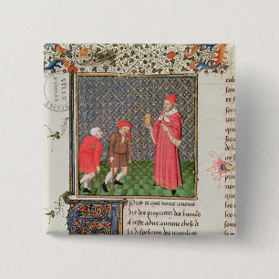 Beggars Vierkante Button 5,1 Cm