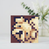 Begging puppy pixelart kaart (Staand voorkant)