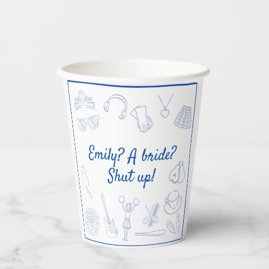 Begin 2000 film Prinses Bachelorette Custom Papieren Bekers (Voorkant)