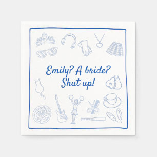 Begin 2000's y2k schattige prinses Bachelorette Cu Servet