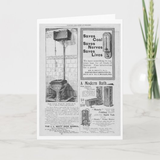 Begin 20e eeuw Adverteren Kaart (Voorkant)