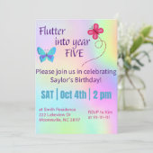 begin aan jaar vijf  kaart (Staand voorkant)