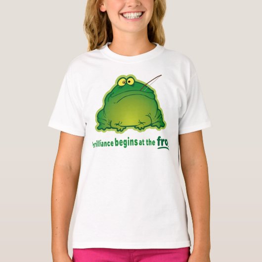 Begin bij het kikkerbroeinorkest Joke T-shirt (Voorkant)