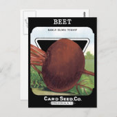 Begin bloedstolling  zaadpakket wortel briefkaart (Voorkant / Achterkant)