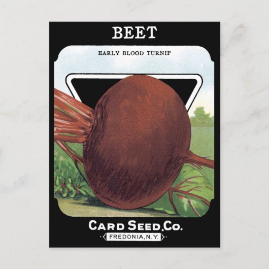 Begin bloedstolling  zaadpakket wortel briefkaart (Voorkant)