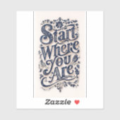 Begin daar waar je een kleine Sticker bent (Vel)