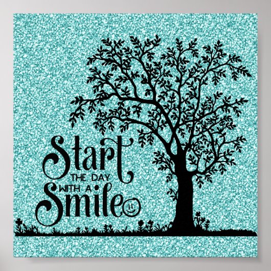 Begin de dag met een glimlach poster (Voorkant)
