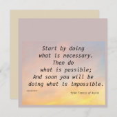 BEGIN DOOR ST TE DOEN. FRANCIS FLAT-KAART (Voorkant / Achterkant)