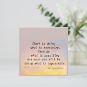 BEGIN DOOR ST TE DOEN. FRANCIS FLAT-KAART (Staand voorkant)