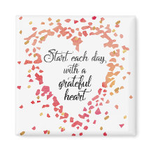 Begin elke dag Grateful Heart Inspirerend Quote