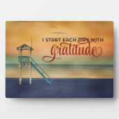 Begin elke dag met dankbaarheid fotoplaat (voorkant)