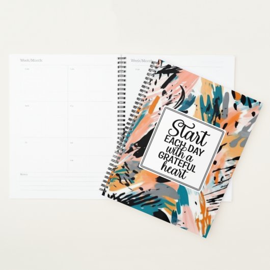 Begin elke dag met een dankbare hartplanner planner (Display)