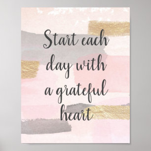 BEGIN ELKE DAG MET EEN GRATIS HARTJE POSTER