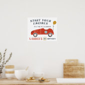 Begin elke leeftijd met de auto van de motorrijtui poster (Keuken)