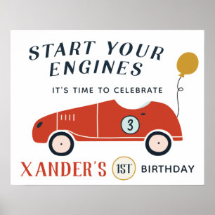 Begin elke leeftijd met de auto van de motorrijtui poster