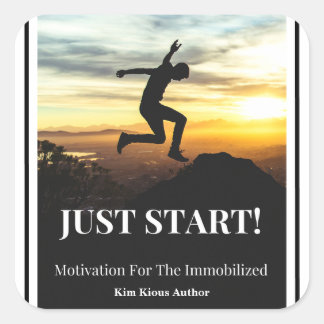 BEGIN GEWOON! VIERKANTE STICKER