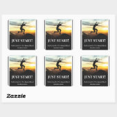 BEGIN GEWOON! VIERKANTE STICKER (Vel)