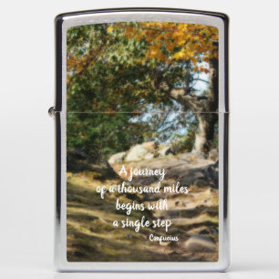 Begin Inspirerend Quote Woodland Path