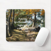 Begin Inspirerend Quote Woodland Path Muismat (Met muis)