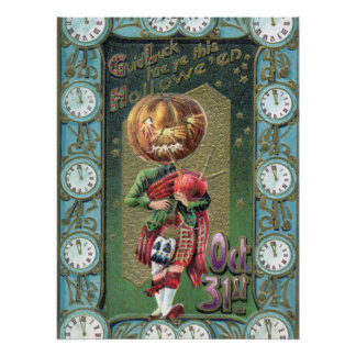 Begin jaren 1900  Halloween Groeten Perfect Poster