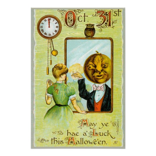 Begin jaren 1900  Halloween Groeten Perfect Poster (Voorkant)