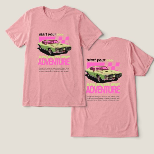 Begin je avontuurlijke T-shirt (Ontwerp Voorkant & Achterkant)