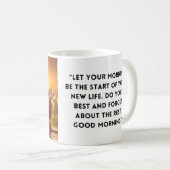 Begin je dag met een glimlach! koffiemok (Voorkant rechts)