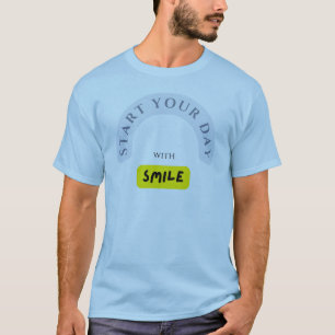 Begin je dag met een glimlach - verspreid positivi t-shirt