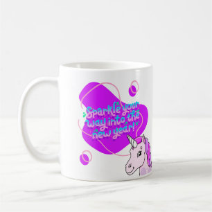 begin je weg naar het nieuwe jaar, pony koffiemok