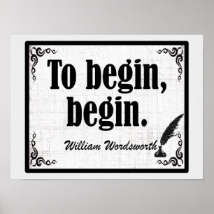Begin met het citeren van Wordsworth Poster