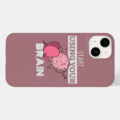 Begin met je hersenen te gebruiken | Grappig herse Case-Mate iPhone Case (Achterkant (horizontaal))