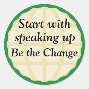 Begin met je mond te houden ronde sticker