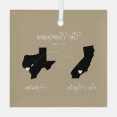 Begin naar State Family Move Glas Ornament (Achterkant)