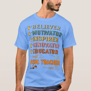 Begin najaar Herfst docent muziek docent esl T-shirt