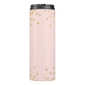 Begin nu Blush Pink met Faux Gold en Naam Thermosbeker (Achterkant)