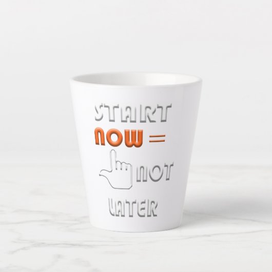 begin nu latte mok (Voorkant)