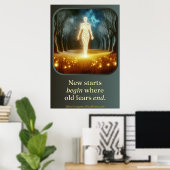 Begin opnieuw, schitter poster (Thuiskantoor)